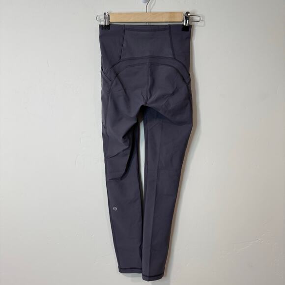 Lululemon Women's Leggings Tightest Stuff Tight Moonwalk Grey Purple 2 Running - Picture 7 of 11
